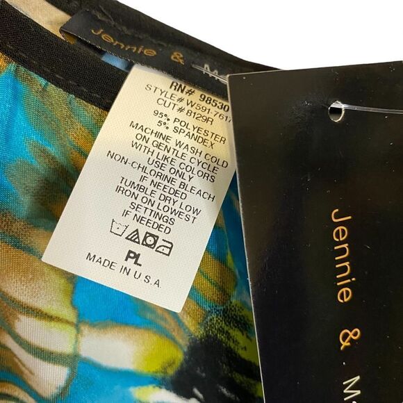 New Jennie & Marlis One Shoulder Top, size PL, feminine, multicolor, asymmetric - Picture 6 of 7